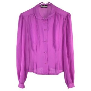 Vintage Pink 1990s Steampunk Blouse